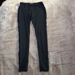 Black leggings with mesh cut out on sides